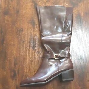 Karen Scott Womens Fayth Closed Toe Knee High Fashion Boots, Brown, Size 11 M